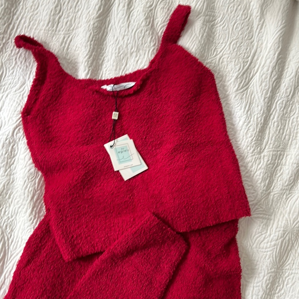 Byegreis cozy set in red size S
